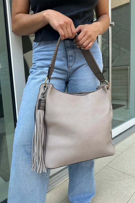 Amber Tassle Hobo Bag