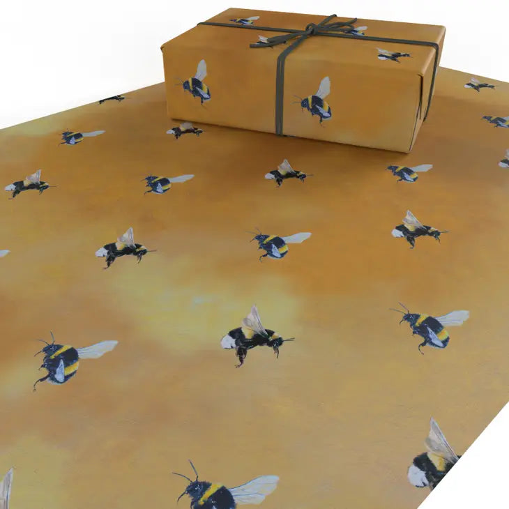 Oil Bumble Bee Wrapping Paper