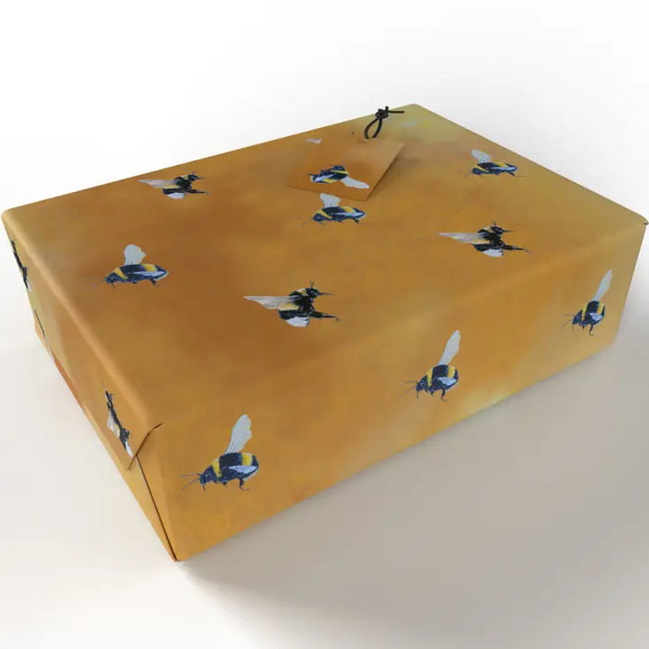 Oil Bumble Bee Wrapping Paper