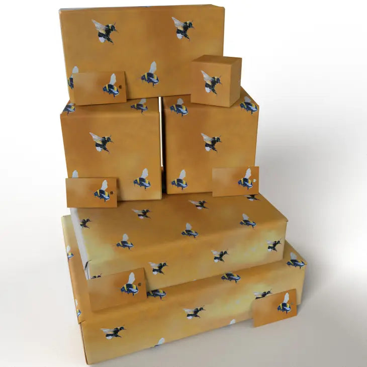 Oil Bumble Bee Wrapping Paper