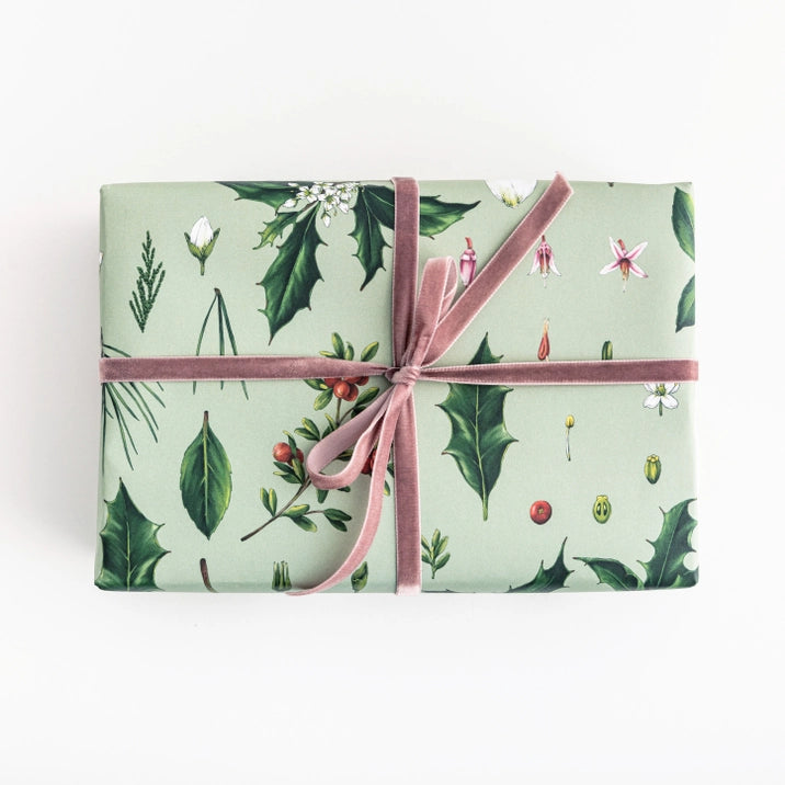 Berry Mix Green-Christmas Gift Wrap