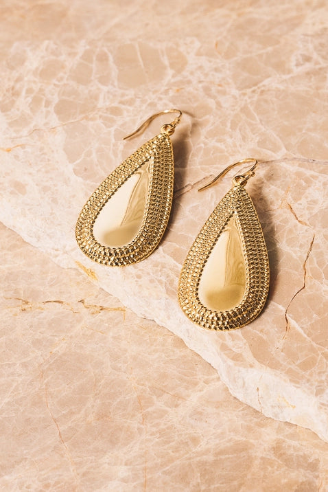 Gervais Teardrop-18K Gold Plating-Brass