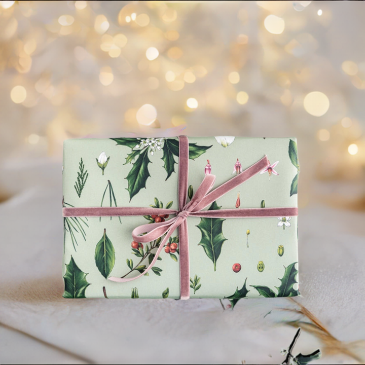 Berry Mix Green-Christmas Gift Wrap