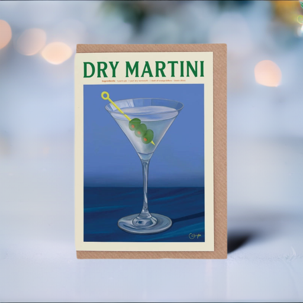 Dry Martini Greetings Card/Blank