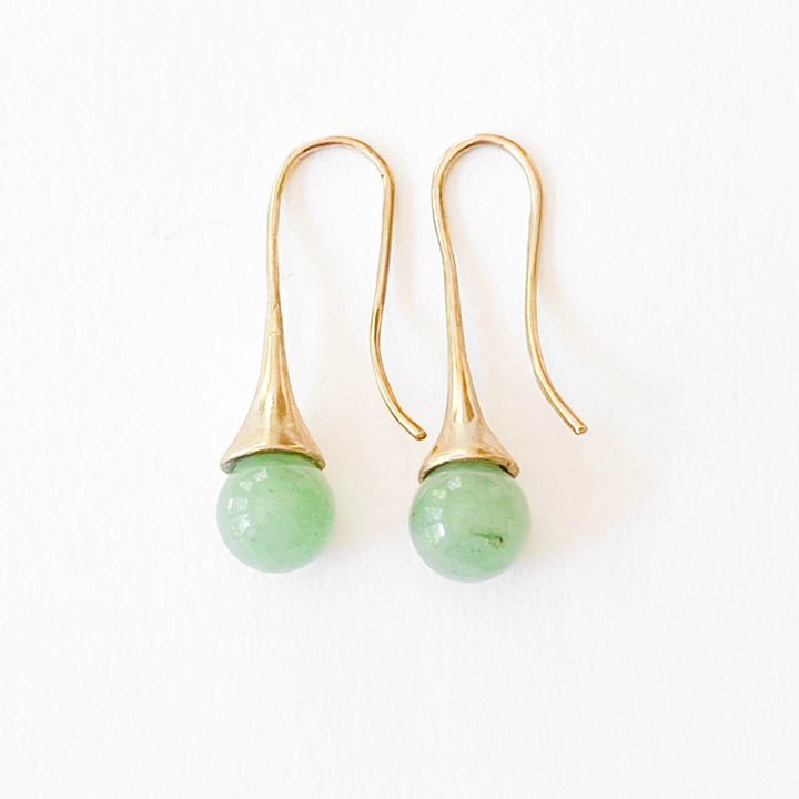 Green Aventurine Teardrop Earrings