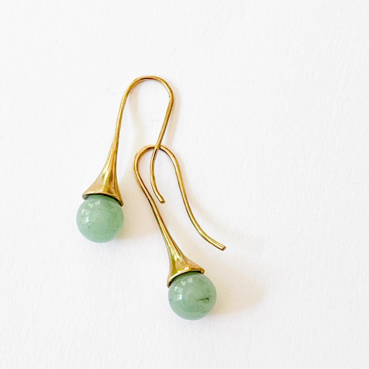 Green Aventurine Teardrop Earrings