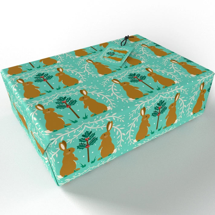 Christmas Rabbits Wrapping Paper