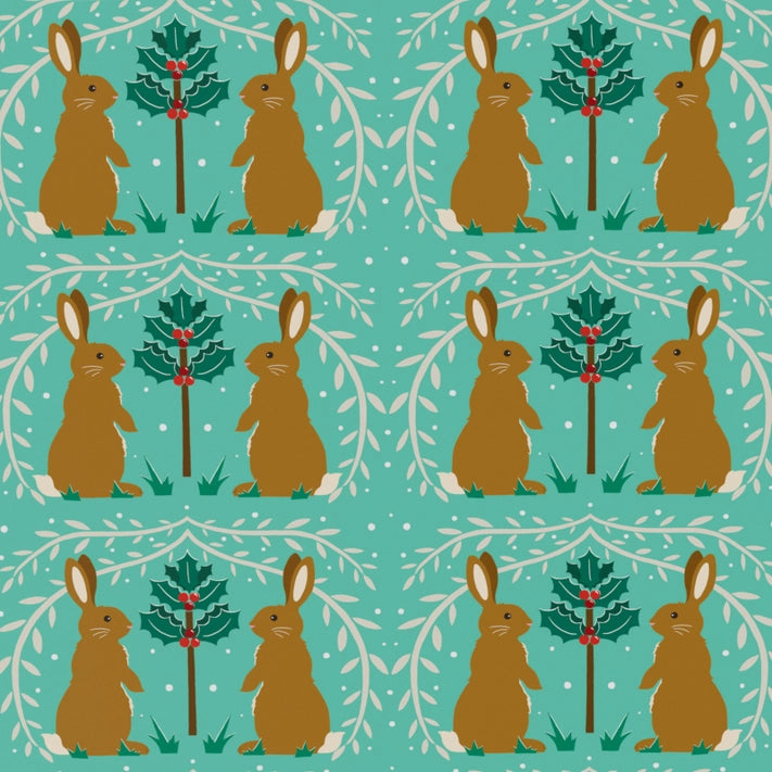 Christmas Rabbits Wrapping Paper