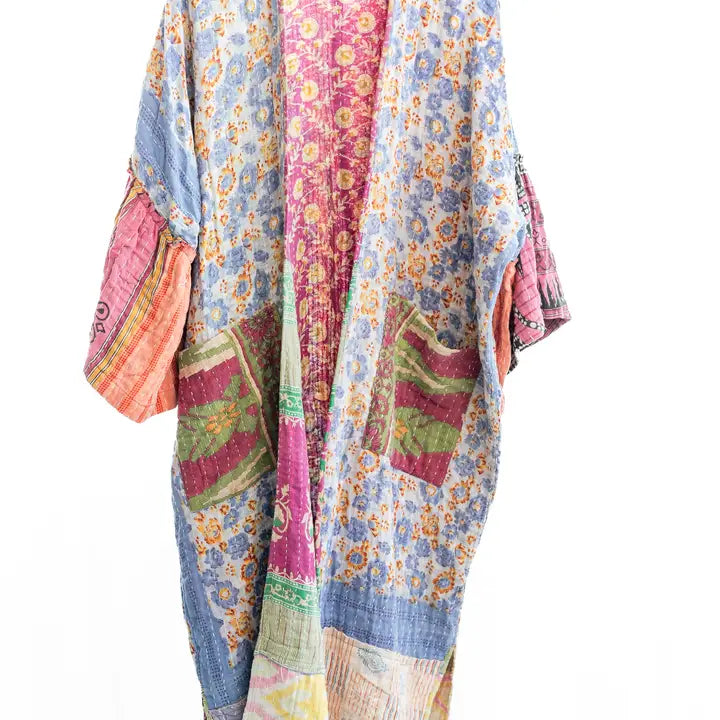 Reversible Kantha Kaftan/Robe Full Length