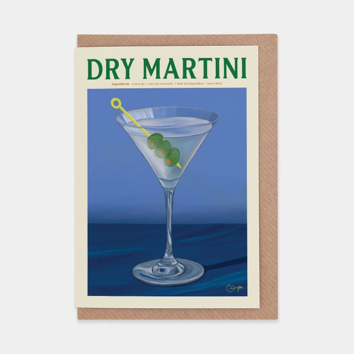 Dry Martini Greetings Card/Blank