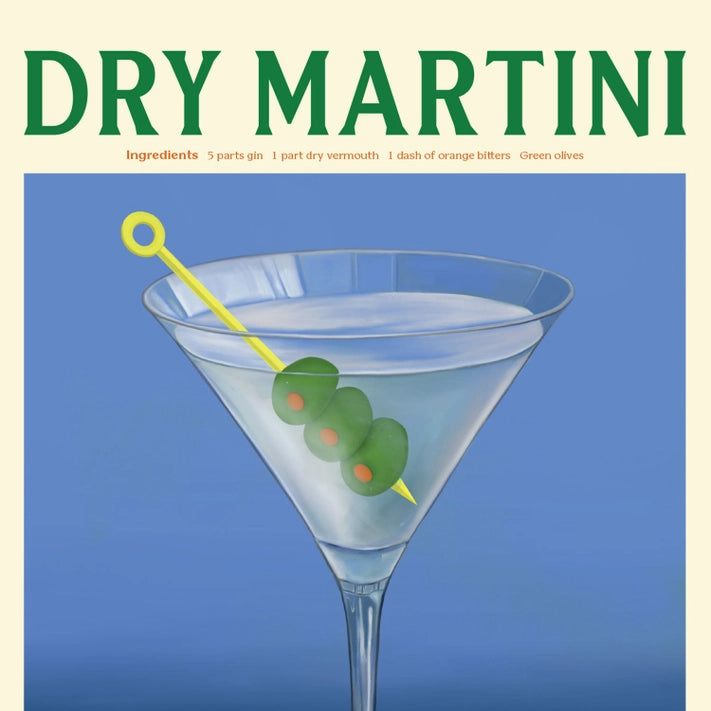 Dry Martini Greetings Card/Blank