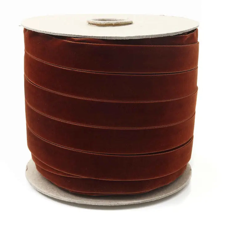 Cinnamon Swiss Velvet Ribbon