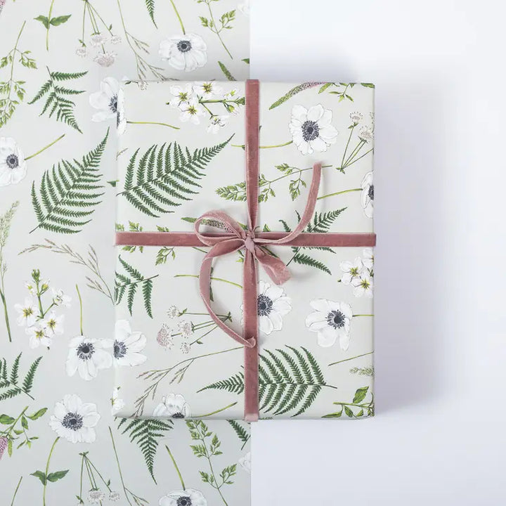 Wild Meadow Grey Gift Wrap