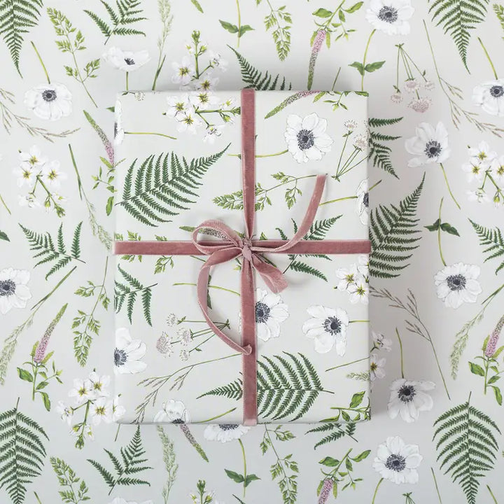 Wild Meadow Grey Gift Wrap