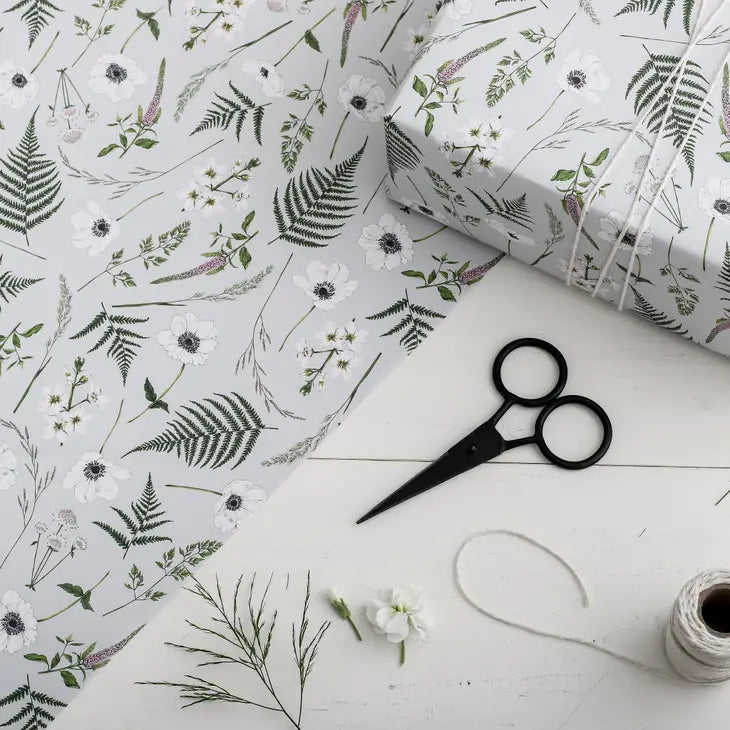 Wild Meadow Grey Gift Wrap