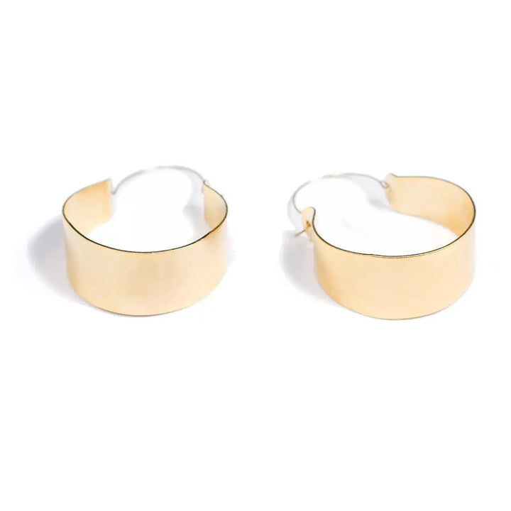 Cali Oversized Hoop Earrings-18K Gold Plating